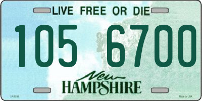 NH license plate 1056700