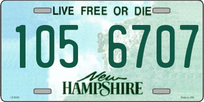 NH license plate 1056707