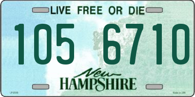 NH license plate 1056710