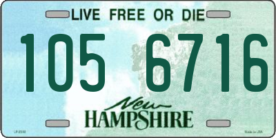 NH license plate 1056716