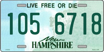 NH license plate 1056718