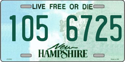 NH license plate 1056725