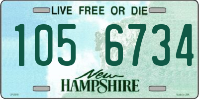 NH license plate 1056734