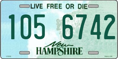 NH license plate 1056742