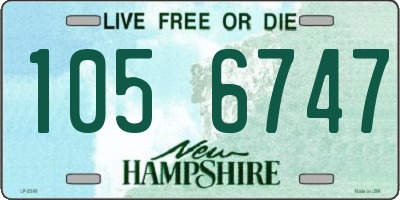NH license plate 1056747