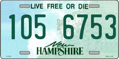 NH license plate 1056753