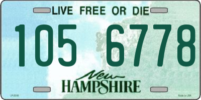 NH license plate 1056778