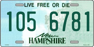 NH license plate 1056781
