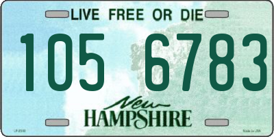 NH license plate 1056783