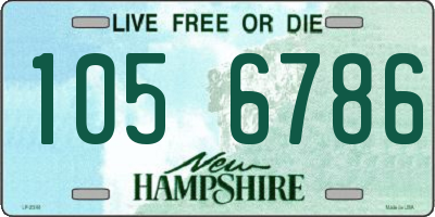 NH license plate 1056786