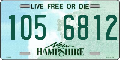 NH license plate 1056812