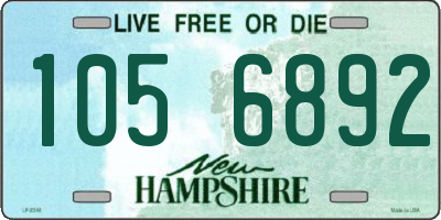 NH license plate 1056892
