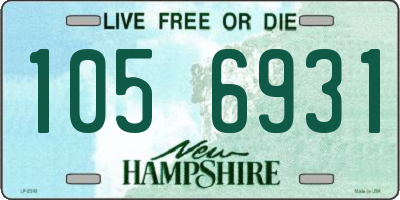 NH license plate 1056931