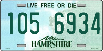 NH license plate 1056934