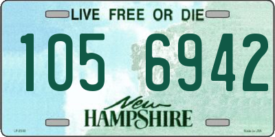 NH license plate 1056942