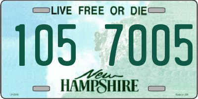 NH license plate 1057005
