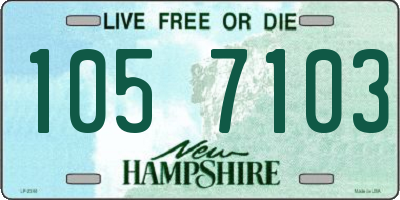 NH license plate 1057103