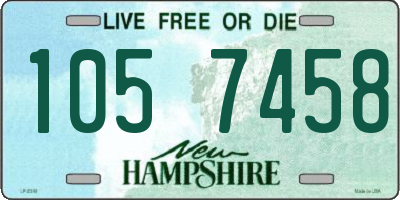 NH license plate 1057458
