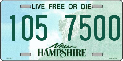 NH license plate 1057500