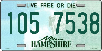 NH license plate 1057538