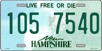 NH license plate 1057540