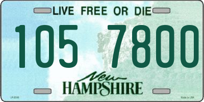 NH license plate 1057800