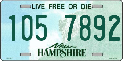 NH license plate 1057892