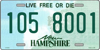 NH license plate 1058001