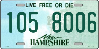 NH license plate 1058006