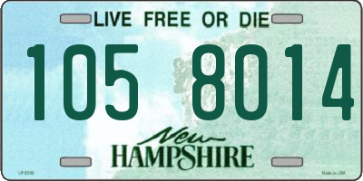 NH license plate 1058014