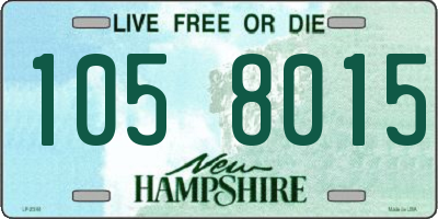 NH license plate 1058015