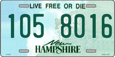 NH license plate 1058016