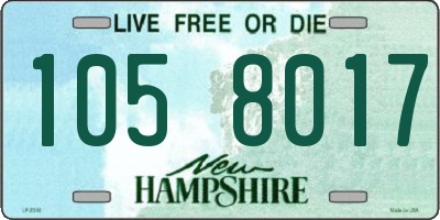 NH license plate 1058017
