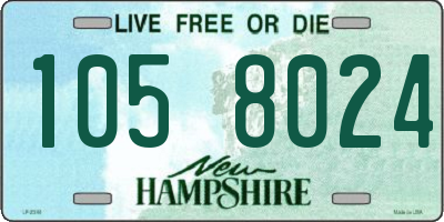 NH license plate 1058024