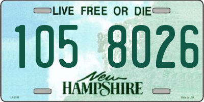 NH license plate 1058026