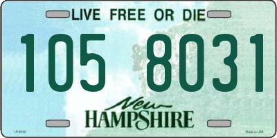 NH license plate 1058031