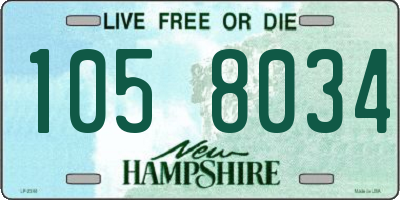 NH license plate 1058034