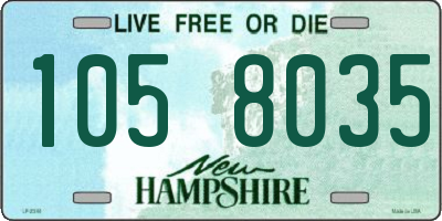 NH license plate 1058035