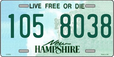 NH license plate 1058038