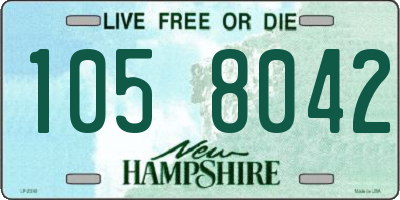NH license plate 1058042