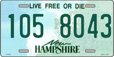 NH license plate 1058043