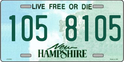 NH license plate 1058105
