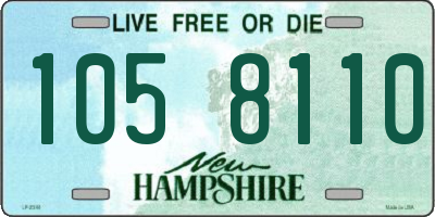 NH license plate 1058110