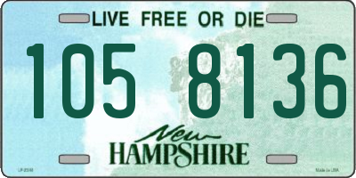 NH license plate 1058136