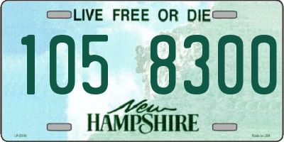 NH license plate 1058300