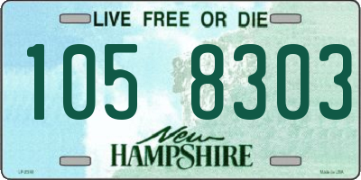 NH license plate 1058303