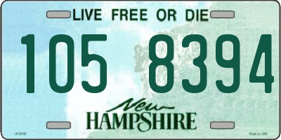 NH license plate 1058394