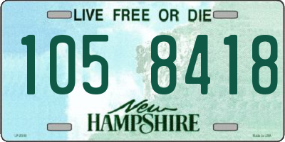 NH license plate 1058418