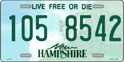 NH license plate 1058542