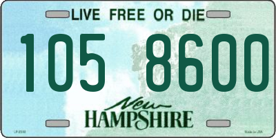 NH license plate 1058600